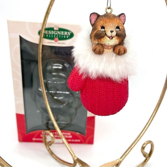 Vintage American Greetings Designers Collection Cat Meowy Christmas Ornament - Picture 2 of 8